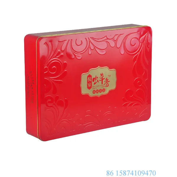 Large Size Tin Box Transparent Window Lid Embossed Logo Gift Tin Boxes Candy Tea Chocolate Cake Storage Stickers Photo Frame Use