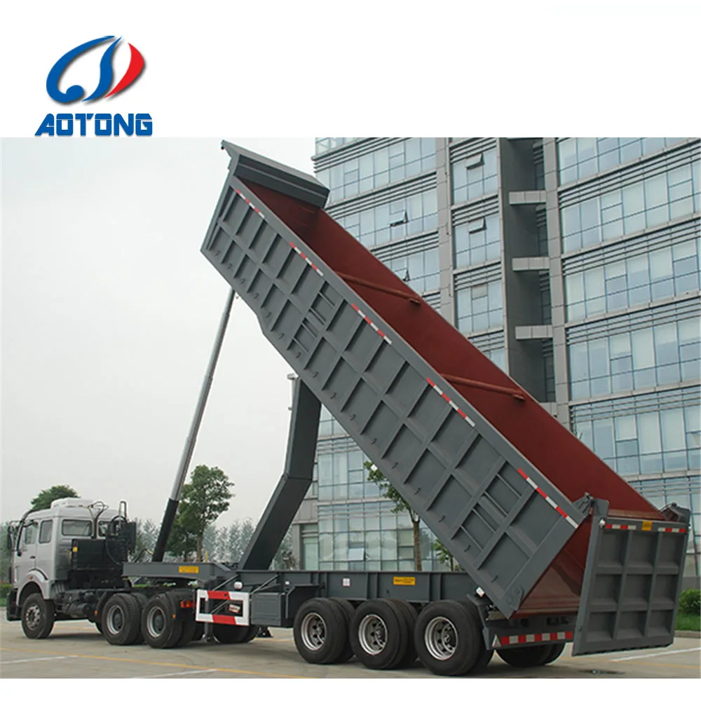 Direct selling 20 cbm 2 axles dump trailer/rear tipping trailer for sale