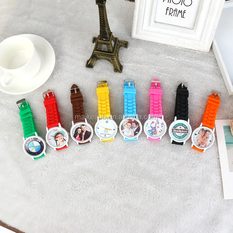 Sublimation blank watch Custom logo silicone digital watch for sublimation printing photo watch