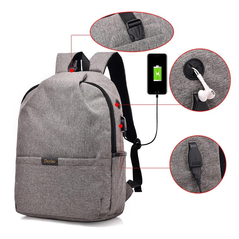 custom outdoor plain school bagpack usb waterproof travelling antitheft laptop bag back pack backpack for student