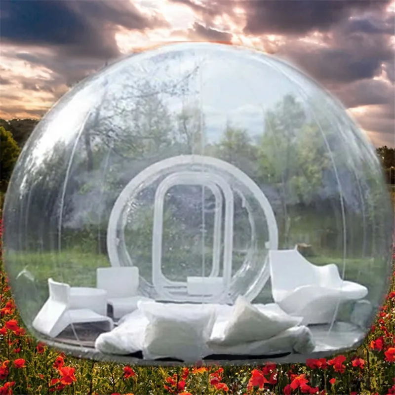 Outdoor inflatable transparent bubble tent transparent wedding tent for outdoor activities
