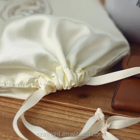 Custom satin drawstring lingerie bag