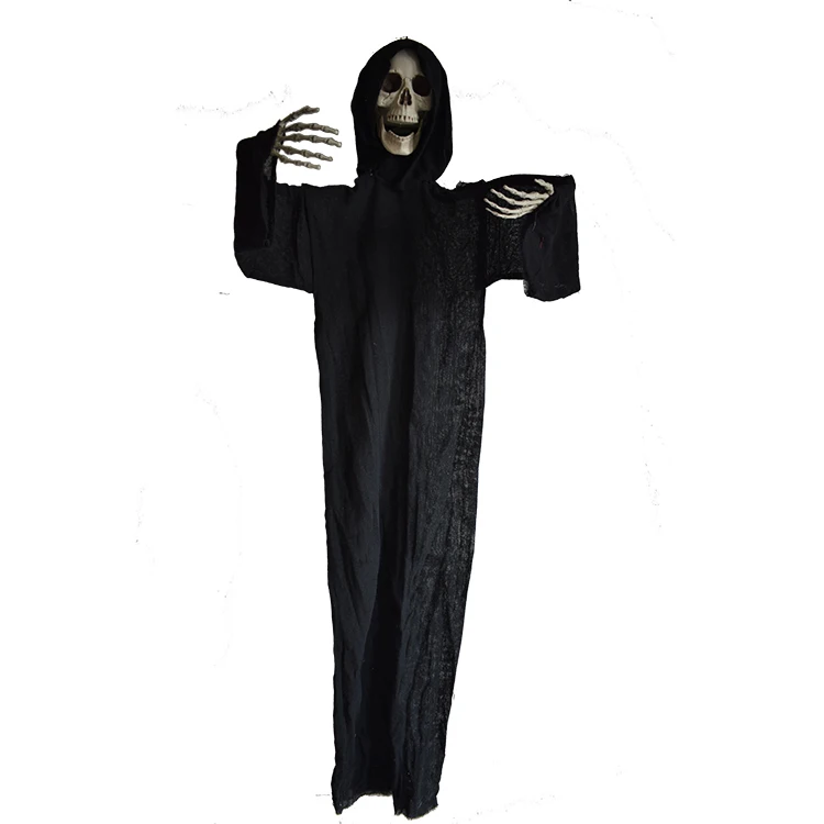 High Quality Life Size Halloween Creepy Hanging Plastic Skeleton Outdoor Halloween Decoration