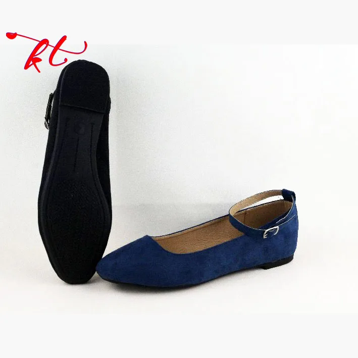 buckled up square toe cheap wholesale ladies flat shoes