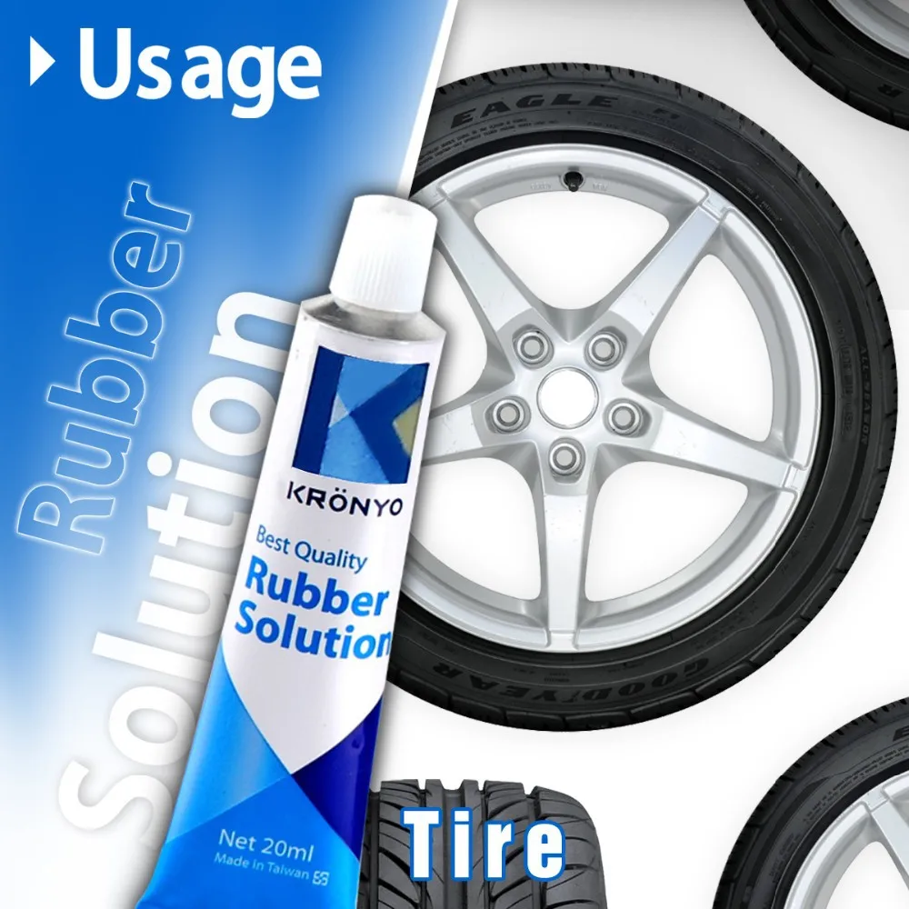 KRONYO rubber glue super glue solution vulcanized rubber glue