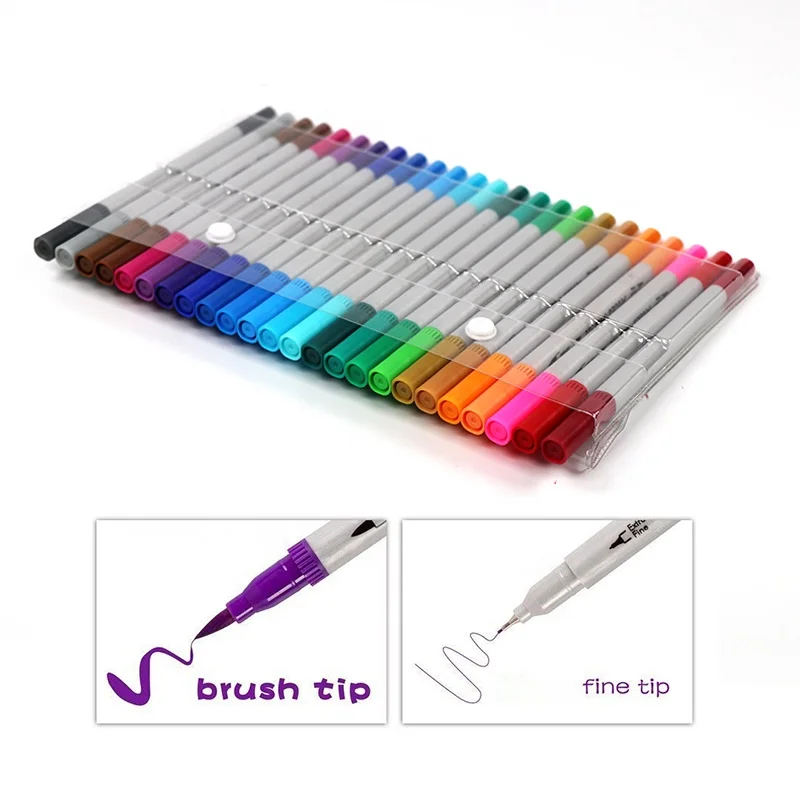 
24 Vibrant colors for drawing dual brush pen art markers 