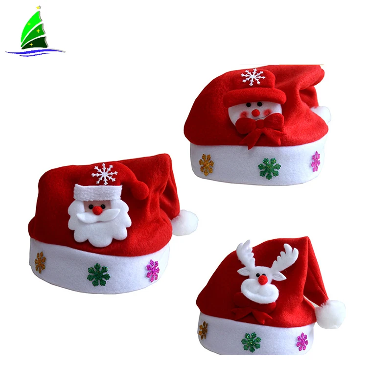2020 рождественские украшения gorro navidad мягкие Снеговики светодиодные фетровые на заказ светящиеся рождественские шапки Санта-Клаус для взрослых
