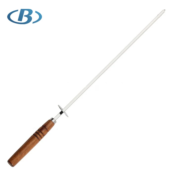 Factory direct Price Stainless Steel BBQ Skewer Set with Wooden Handle