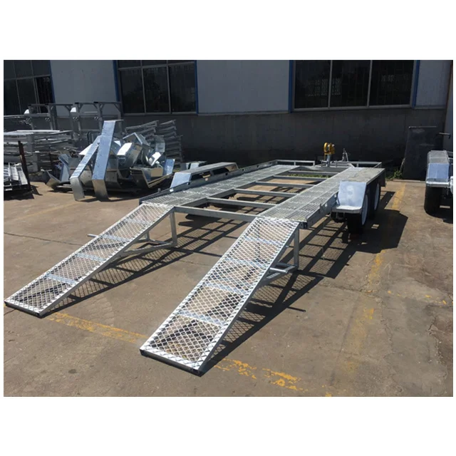 Hot dip galvanized car trailer small car trailer with ramp