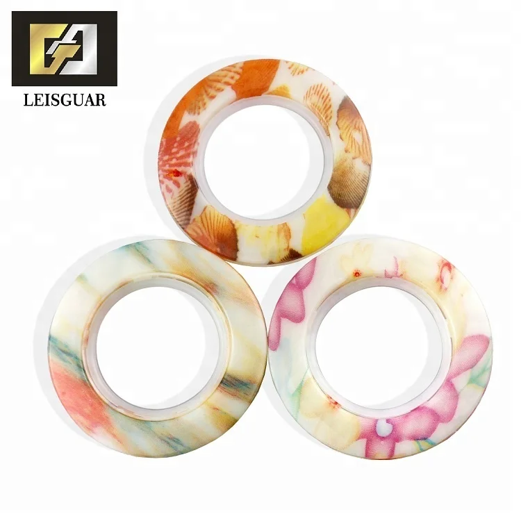 Wooden Decorative Grommet Eyelet Openable Abs Yiwu Accessory Custom Curtain Ring