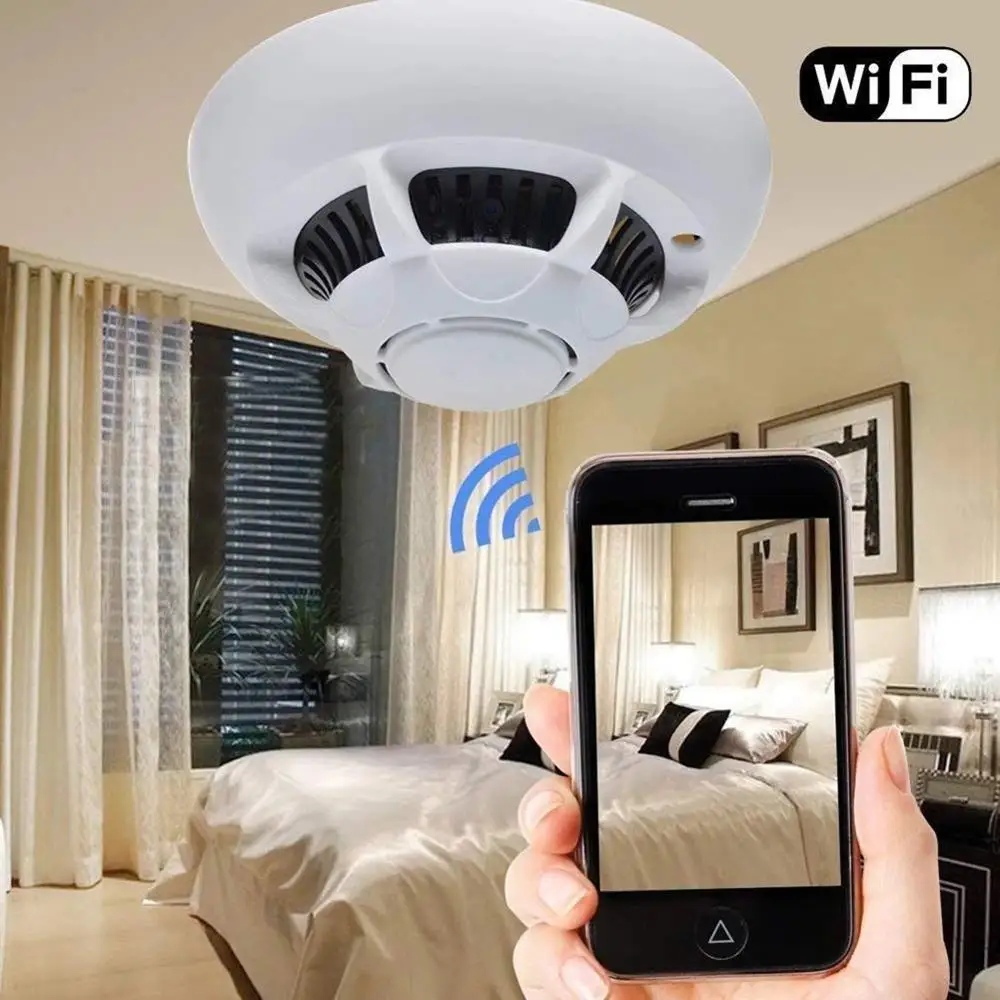 Made in China mini dv wifi p2p 1080p wireless DV smoke detector hidden camera  wholesale