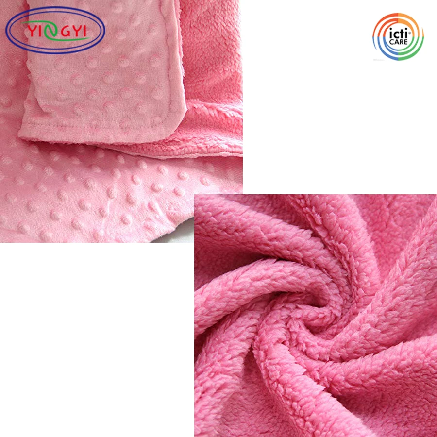 C837 Double Layers Wholesale ODM OEM Toddler Soft Baby Blanket Minky Dot Girls Boys Crib Plush Fleece Children Mink Blanket