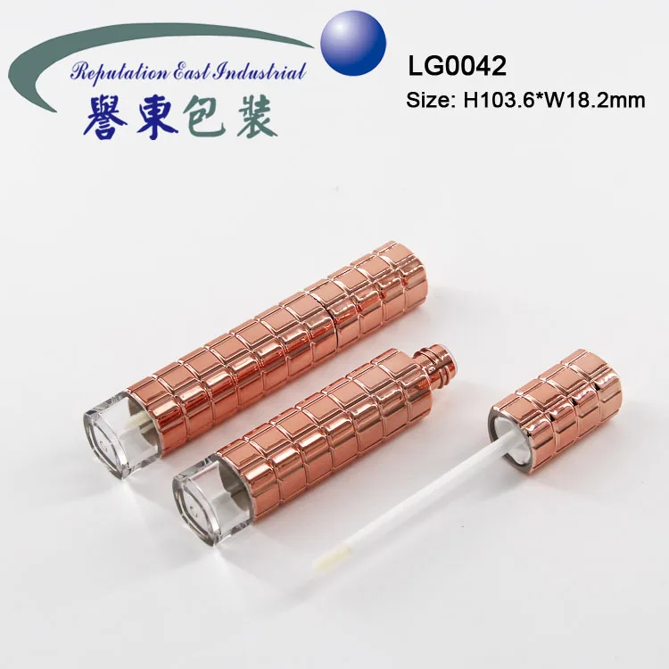 Free Samples Custom Gold Liquid Lipstick Containers  Empty Lipgloss Tubes