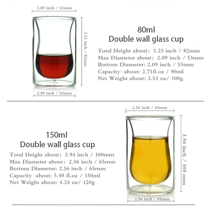 
double wall glass coffee cup 