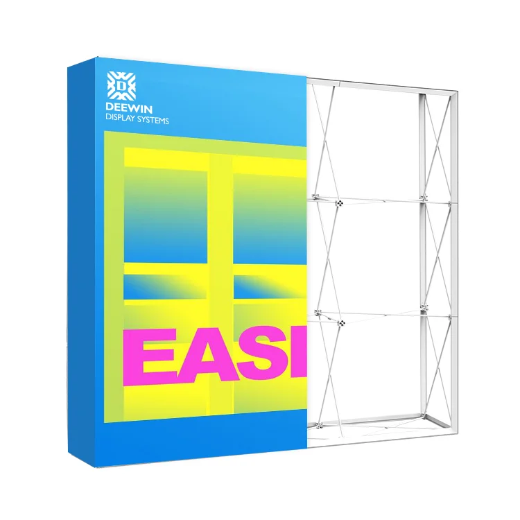 Folding Advertising Trade Show Equipment 3x3 4x3 SEG pop up display banner stand