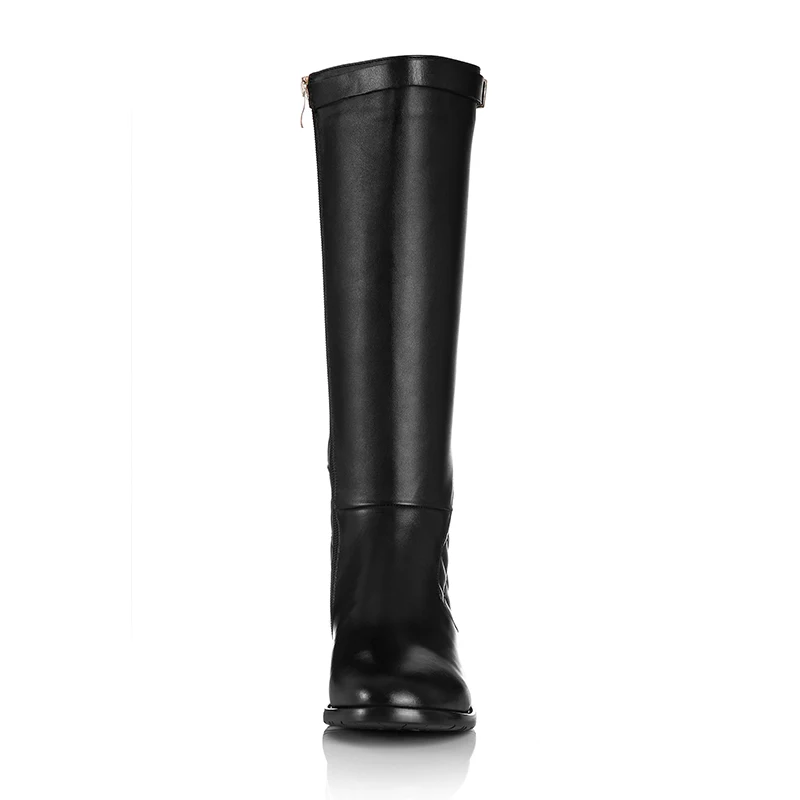 WETKISS Handmade Fancy West Ladies Leather Winter Boot Shoes Women Knee High Boots Casual Fashion Horse Riding Boots for Women