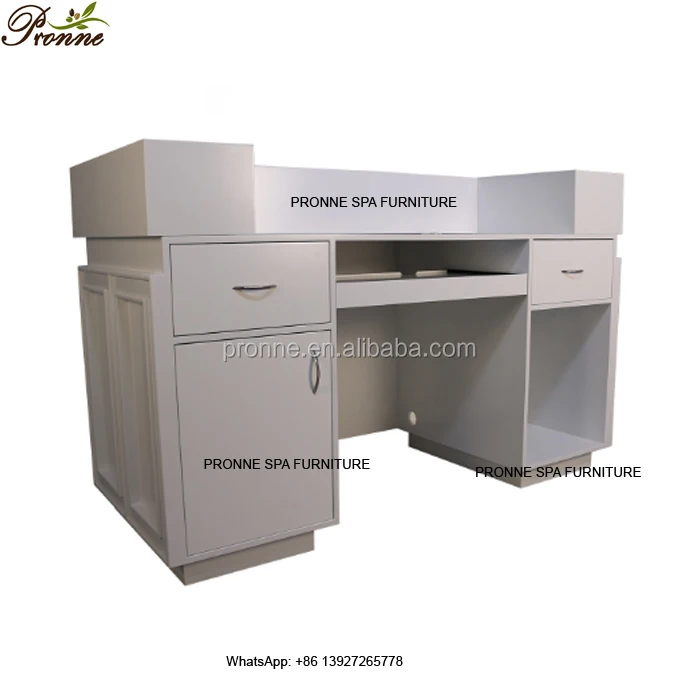 high quality beauty salon modern white big reception desk front desk wholesale