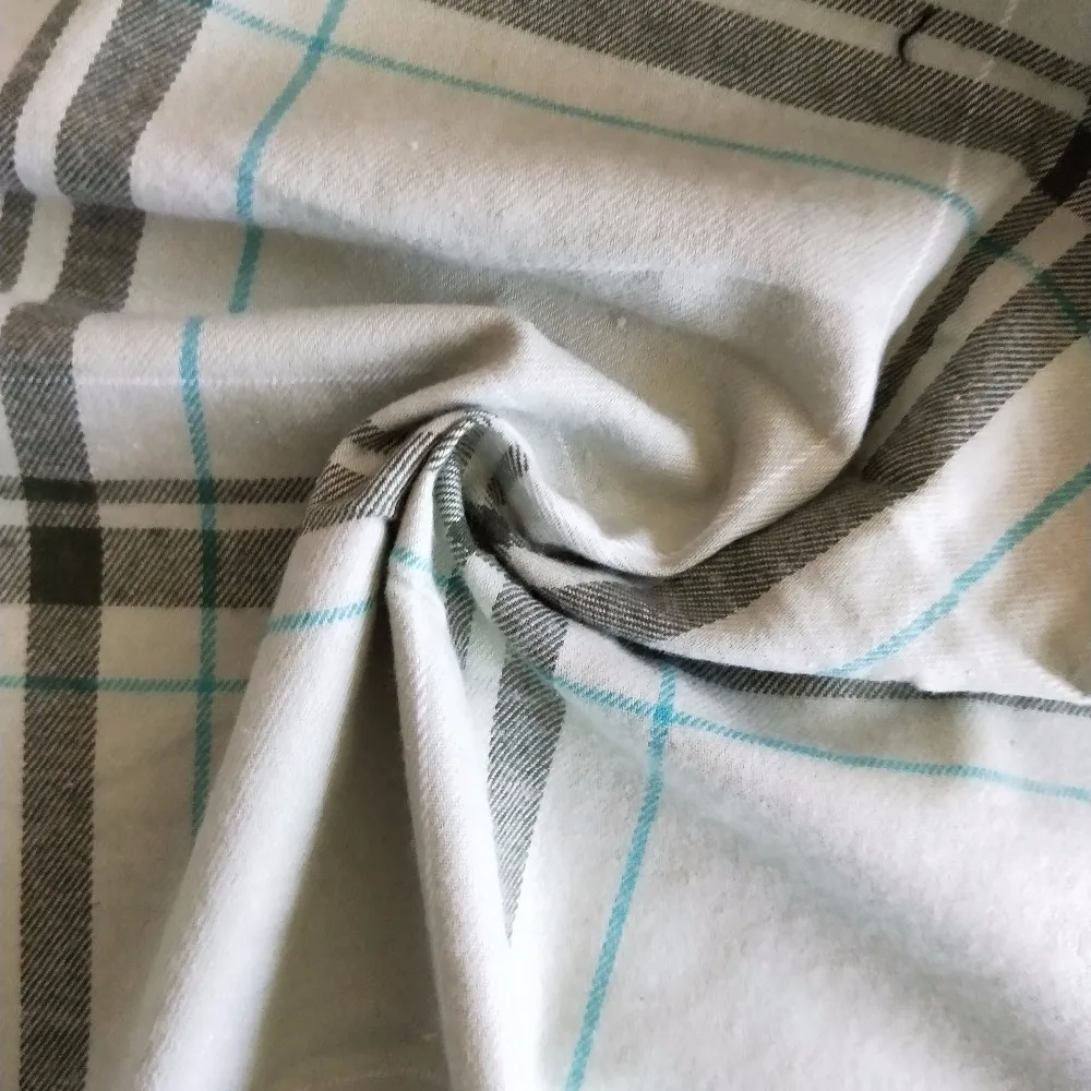 
Hot sale Yarn dyed 100% Cotton flannelette fabric for casual Shirt 