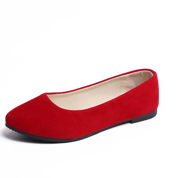 
Fashion pointed single shoes ladies flat shallow mouth shoes large size women shoes 