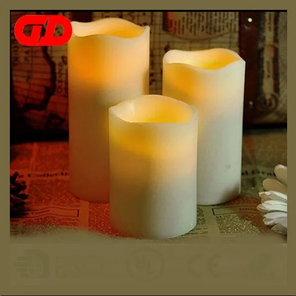 
High-quality high-luminosity harmony solar moon light flameless church wax candles light with timer 