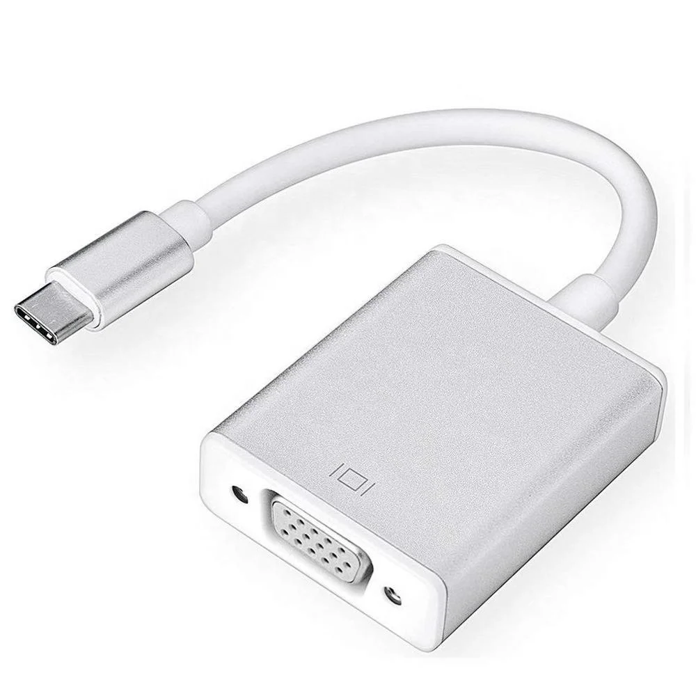 USB Type C to VGA Video Adapter Converter Cable for Macbook pro, Nintendo, Samsung S8/9, Huawei Matebook and more