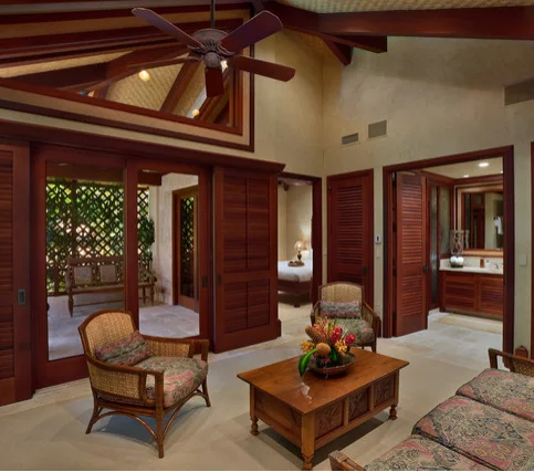 Dark Color Wooden Stained Customized Plantation Shutter