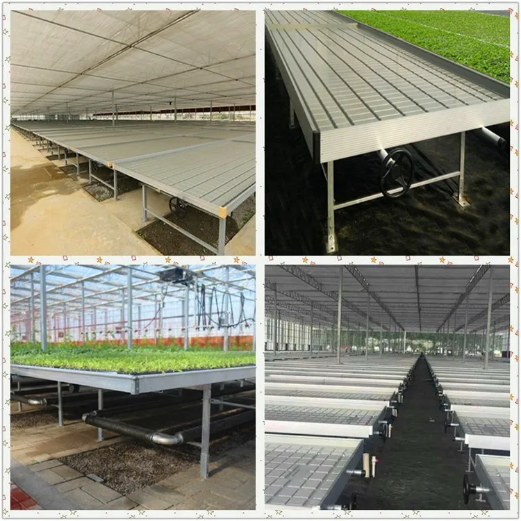 Greenhouse use ebb and flow rolling bench flood Seedbed for growing system