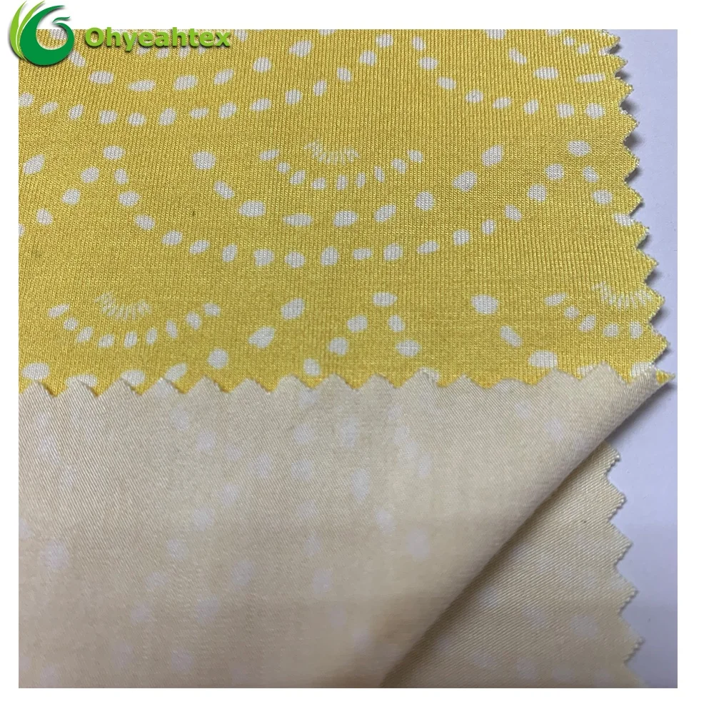 
Eco Custom Print 95 Bamboo 5 Spandex Organic Bamboo Printed Bamboo Jersey Fabric For Swaddle 
