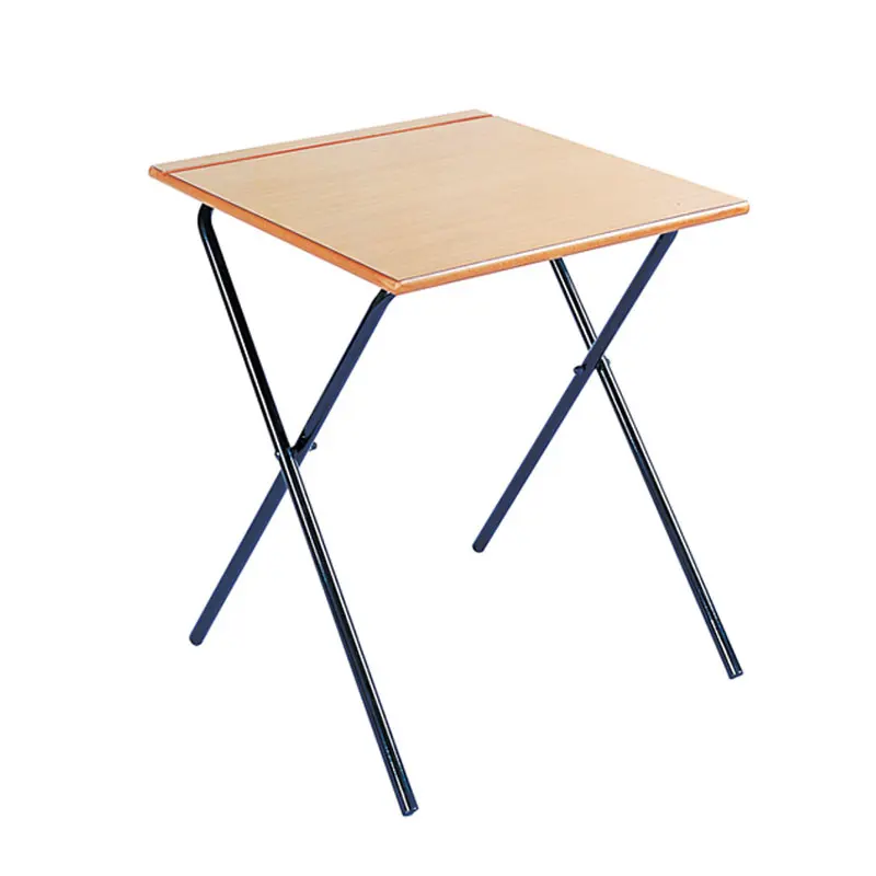 Skid leg folding exam desk for school