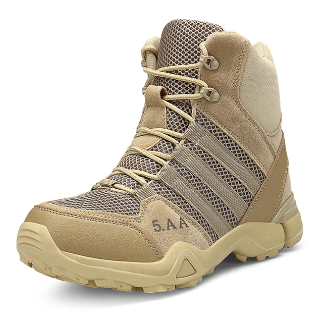 
Mens Army Military Desert Boots Tactical Combat Boots Non-Slip Breathable Shoes for Outdoor Hiking Walking Footwear 