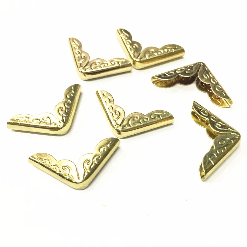 20x4mm Metal Brass Plated Small Corner Protector For Scrapbooking Album Menu Folder