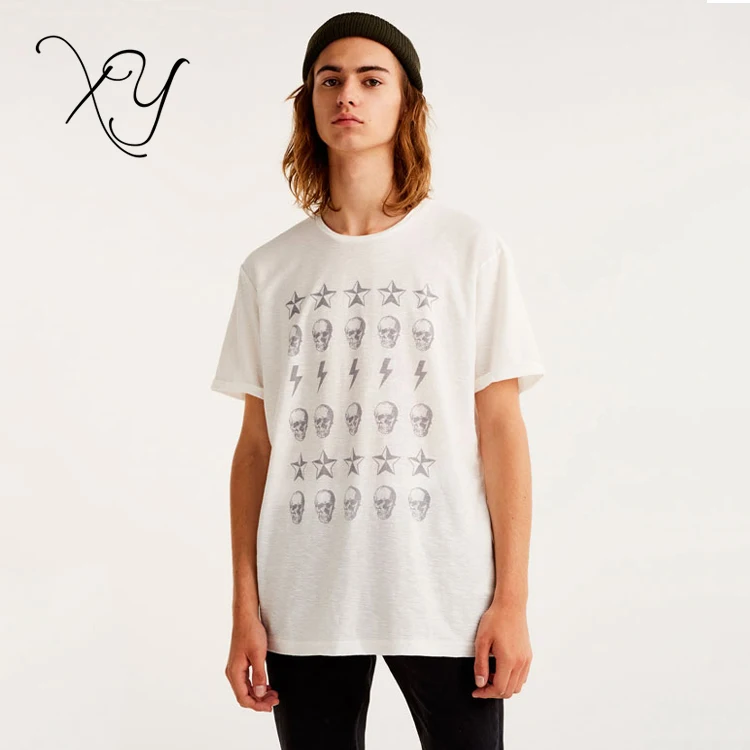 2017 горячие продажи пользовательских моды с коротким рукавом Хлопок Белый печатных человек футболка