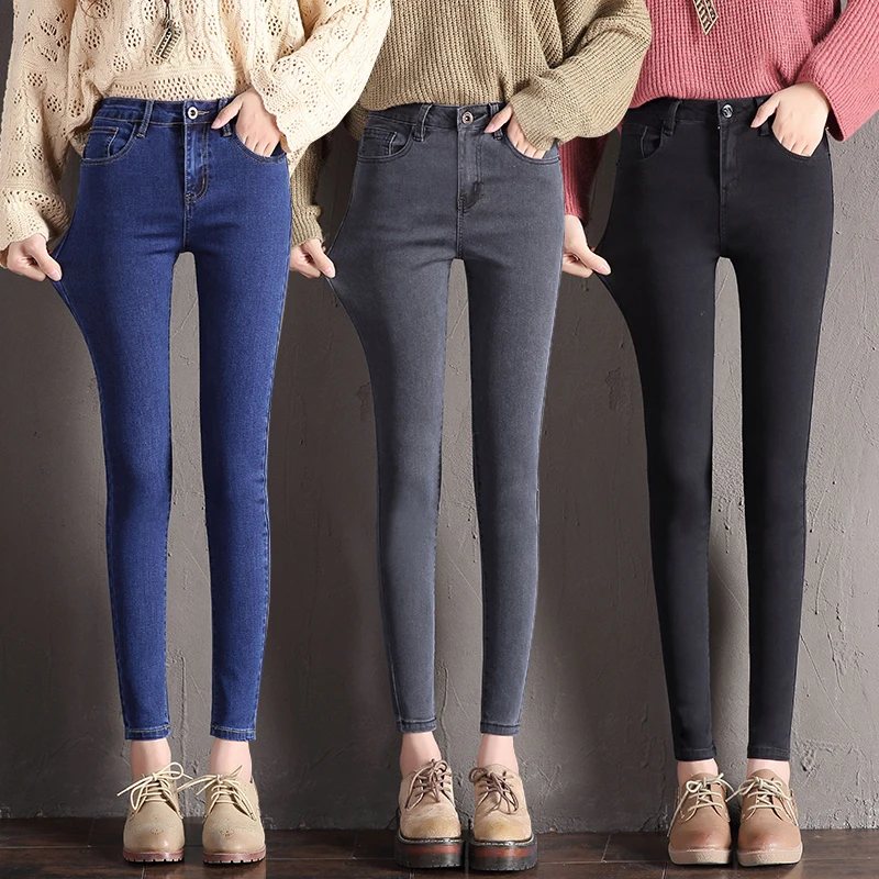 Новые стильные женские эластичные джинсы, летние модные укороченные облегающие брюки