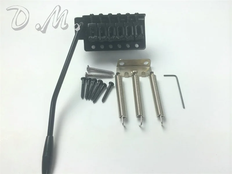 Guitar Tremolo steel saddle silver/black Full size block ST guitar bridge