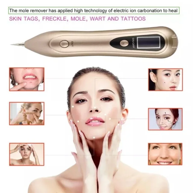 High Quality Electric Point Mole Pen Portable Freckle Warts Dot Mole Dark Spot Tattoo Removal Pen