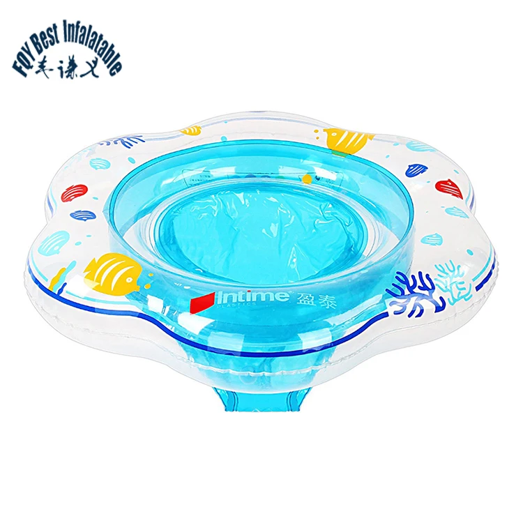 PVC water safety inflatable swimming pool baby floating ring customised star Swan collar sunshade small seat kids toddler float