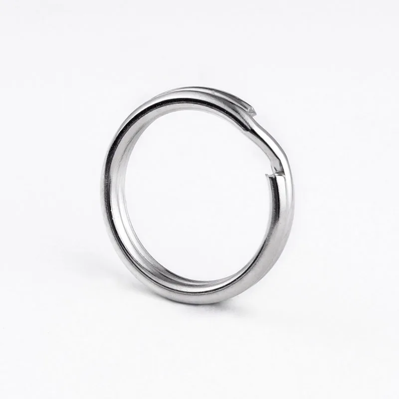 12mm Nickel Plated Steel Split Key Rings Round Edge Style Wholesale Keyrings for DIY