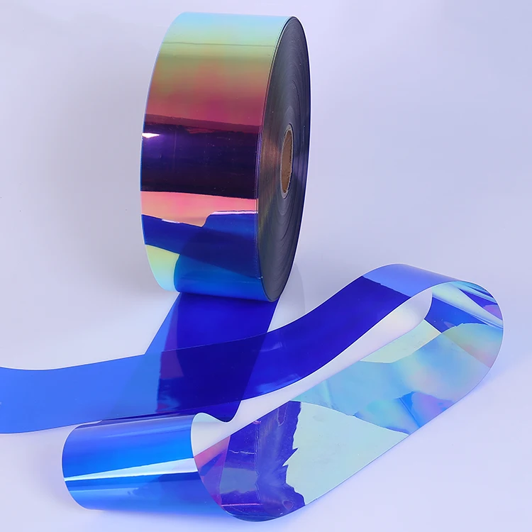 wenzhou hongda bule PET sequin film light transparent iridescent for textile fabric