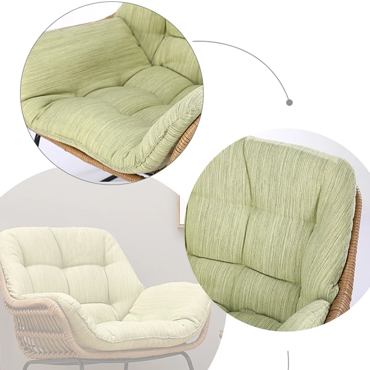 Modern Outdoor Leisure Glass Table Chair Garden Furniture Rattan Sofa Chair Set