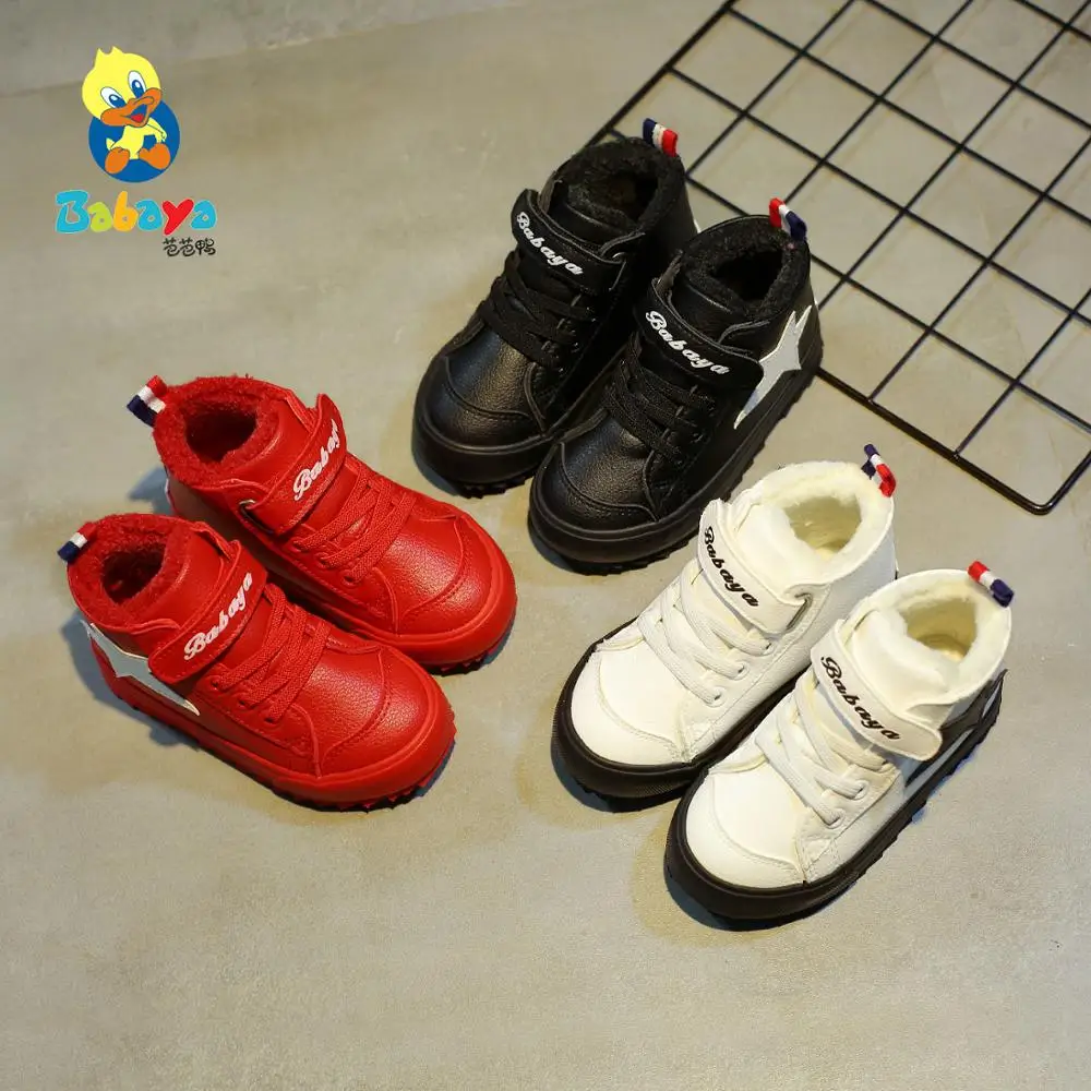 C6250 HUANQIU, оптовая продажа, зимние короткие плюшевые кроссовки для мальчиков и девочек, детские кроссовки