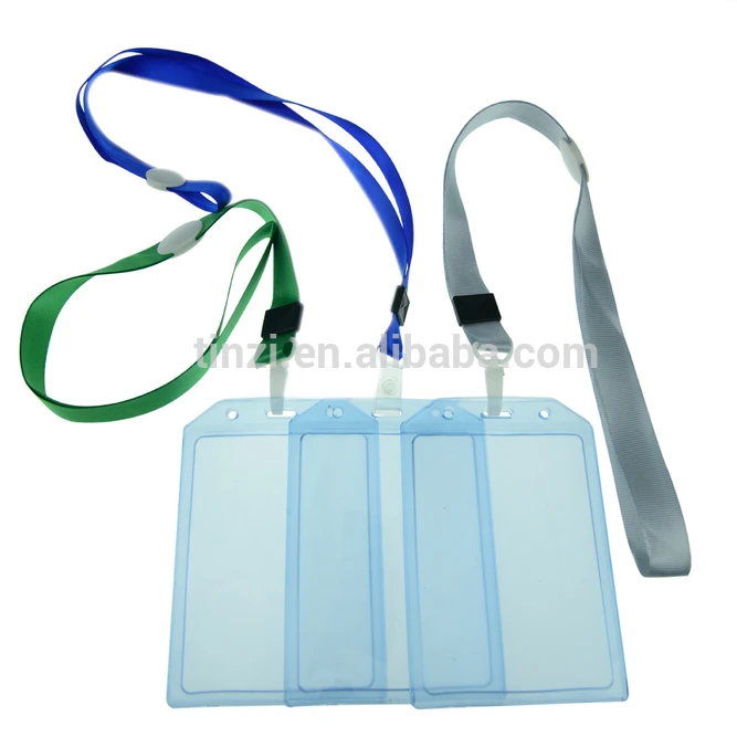 Пластиковый держатель для удостоверения личности с ремешком карт доступа