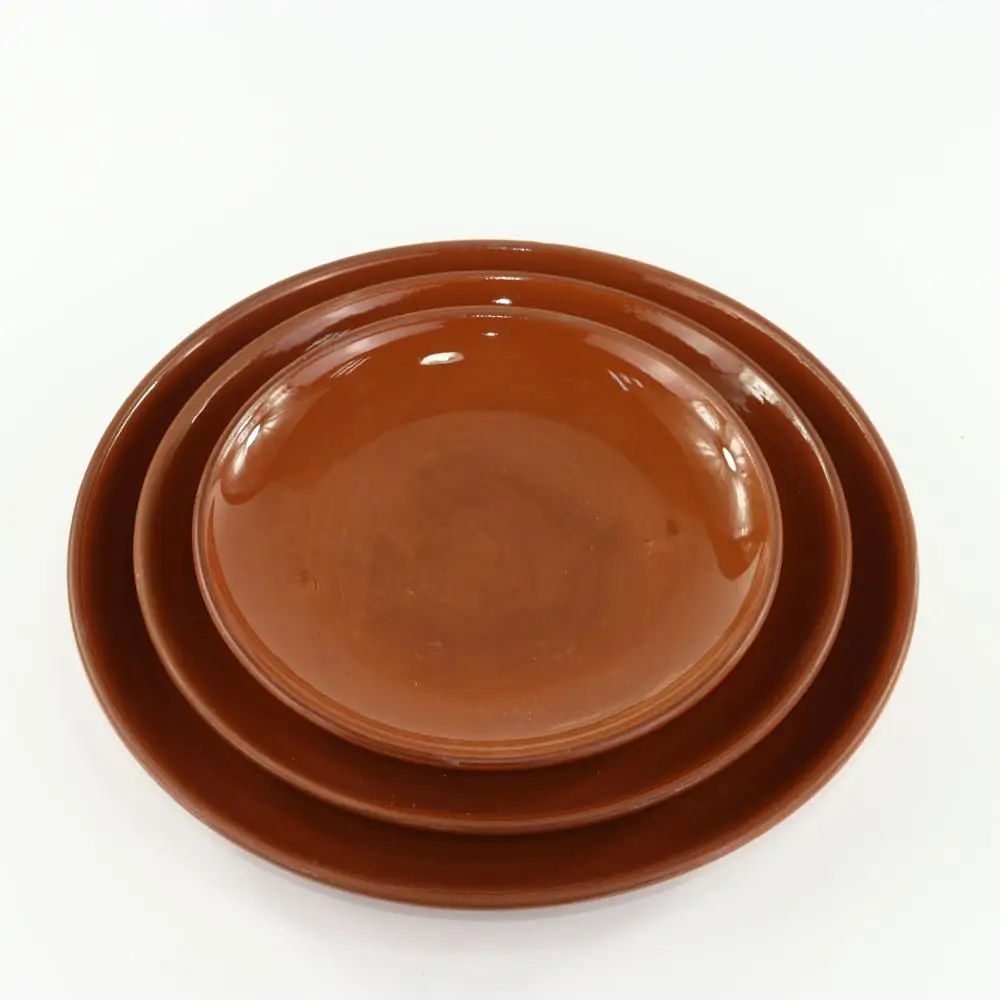 Brown Clay terracotta plate in different sizes