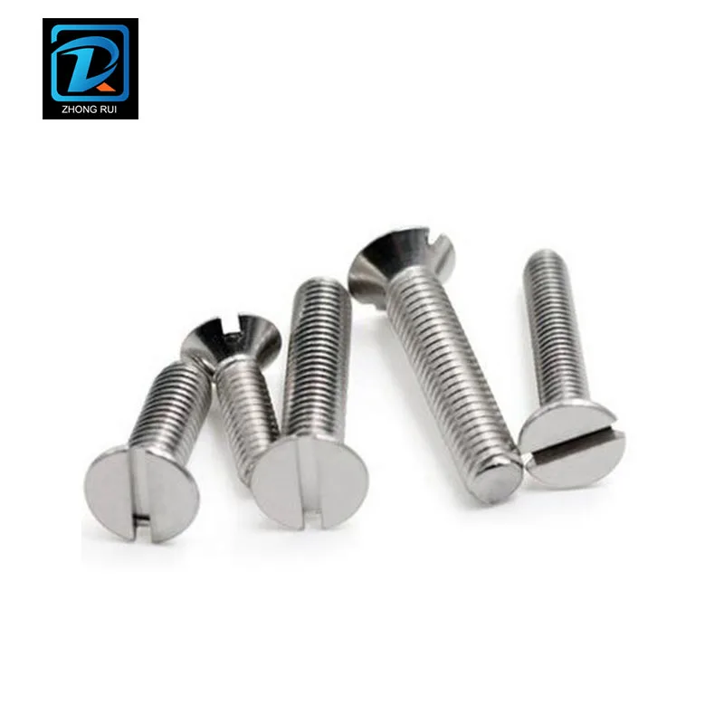 DIN 963 1.4301 Stainless Steel Slotted Flat Countersunk Head Machine Screw