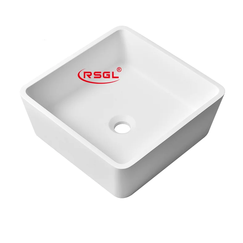 square  bath toilet sink solid surface small sink