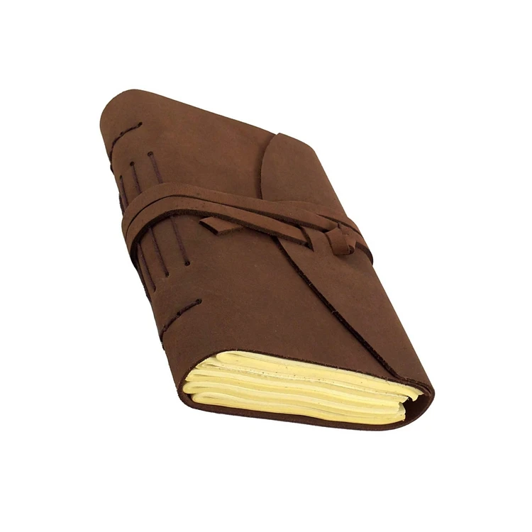 Customized Handmade Genuine Crazy Horse Leather Journal Rustic Vintage Planner Diary Sketchbook 5 7 Inches A5 Planner Journal