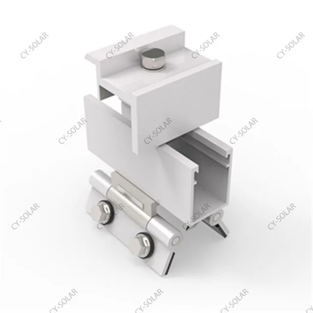 Aluminum adjustable roof clamp for metal roof, solar metal roof mounting clamp