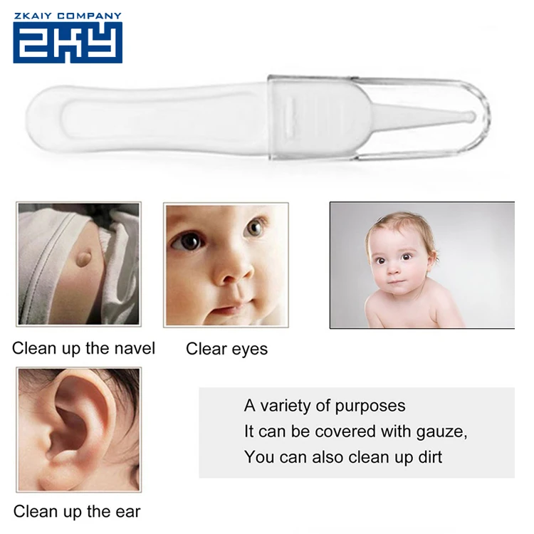 Kid ABS Convenient Nose Forceps Earwax Remover Baby Mini Plastic Tweezers for Booger Clean