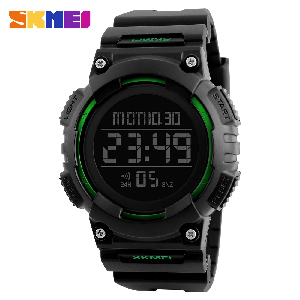 
SKMEI 1248 Men LED Digital Wristwatch Fashion Double Time EL Light 50M Waterproof Watches Men Relogio 