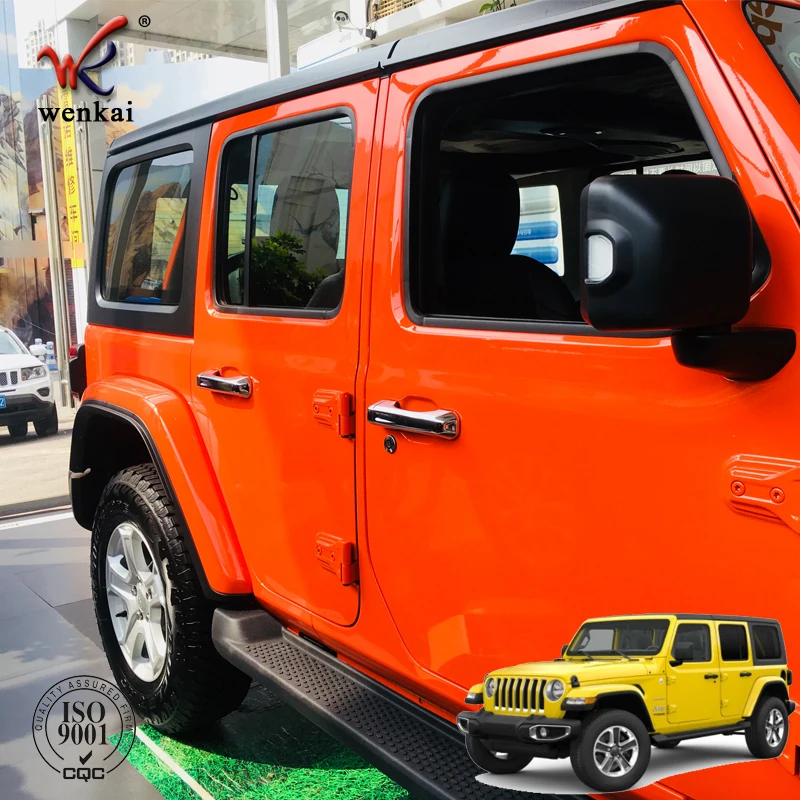 Car Auto Accessories ABS Plastic 10Pcs Chromed Door Grab Tailgate Handle Cover For Jeep Wrangler JL 2018 2019