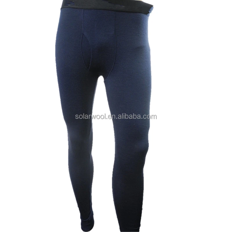 Мужское трикотажное термобелье из шерсти мериноса с высоким воротом и подогревом